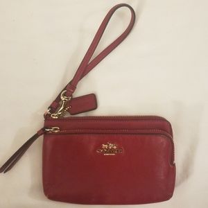 Coach leather wristlet
